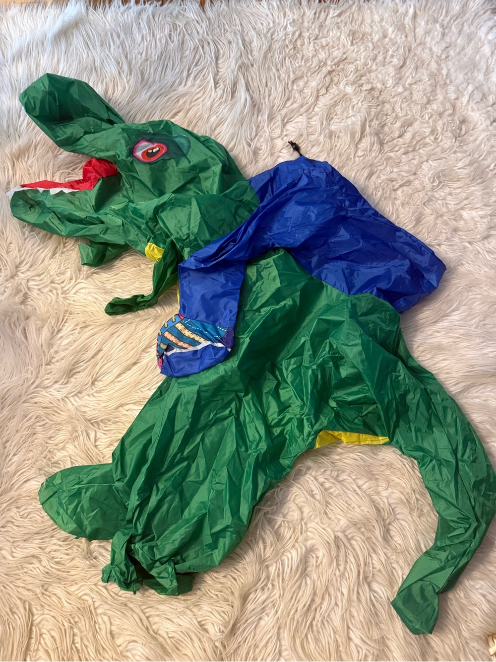 Kids inflatable light up Dino ride on costume (E6)